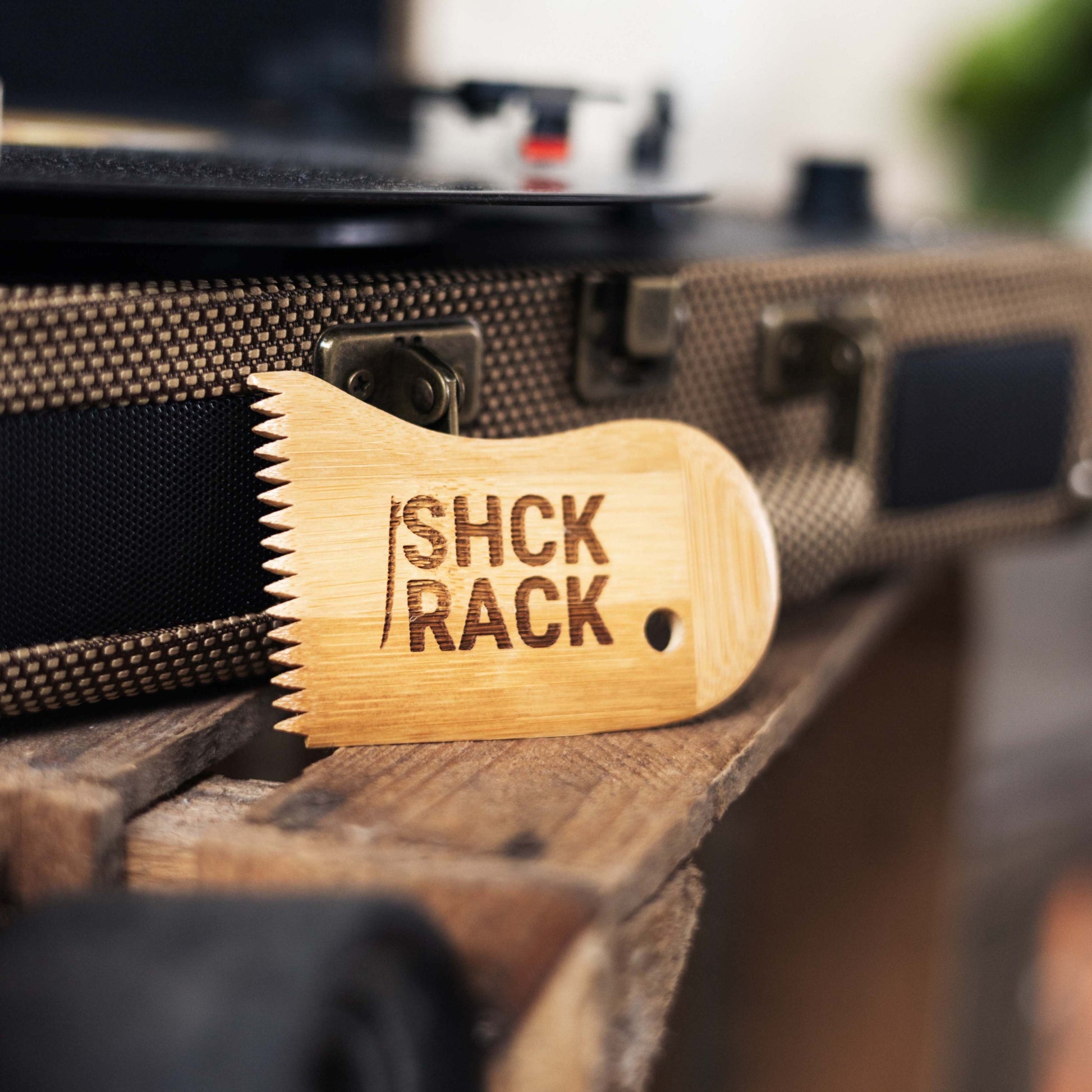 SHCK RACK The Comb surfboard wax comb tool front view