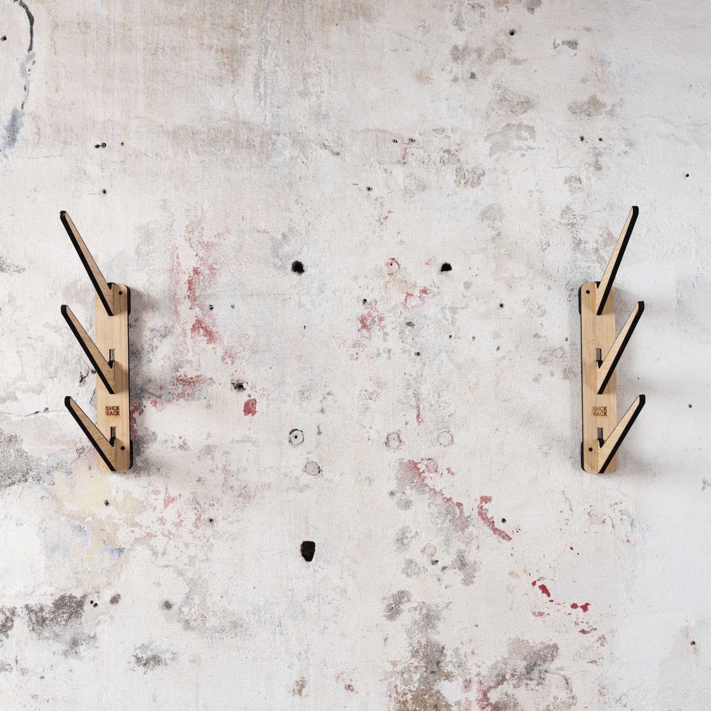 SHCK RACK The Stacker horizontal multi 3 surfboard rack without boards close-up