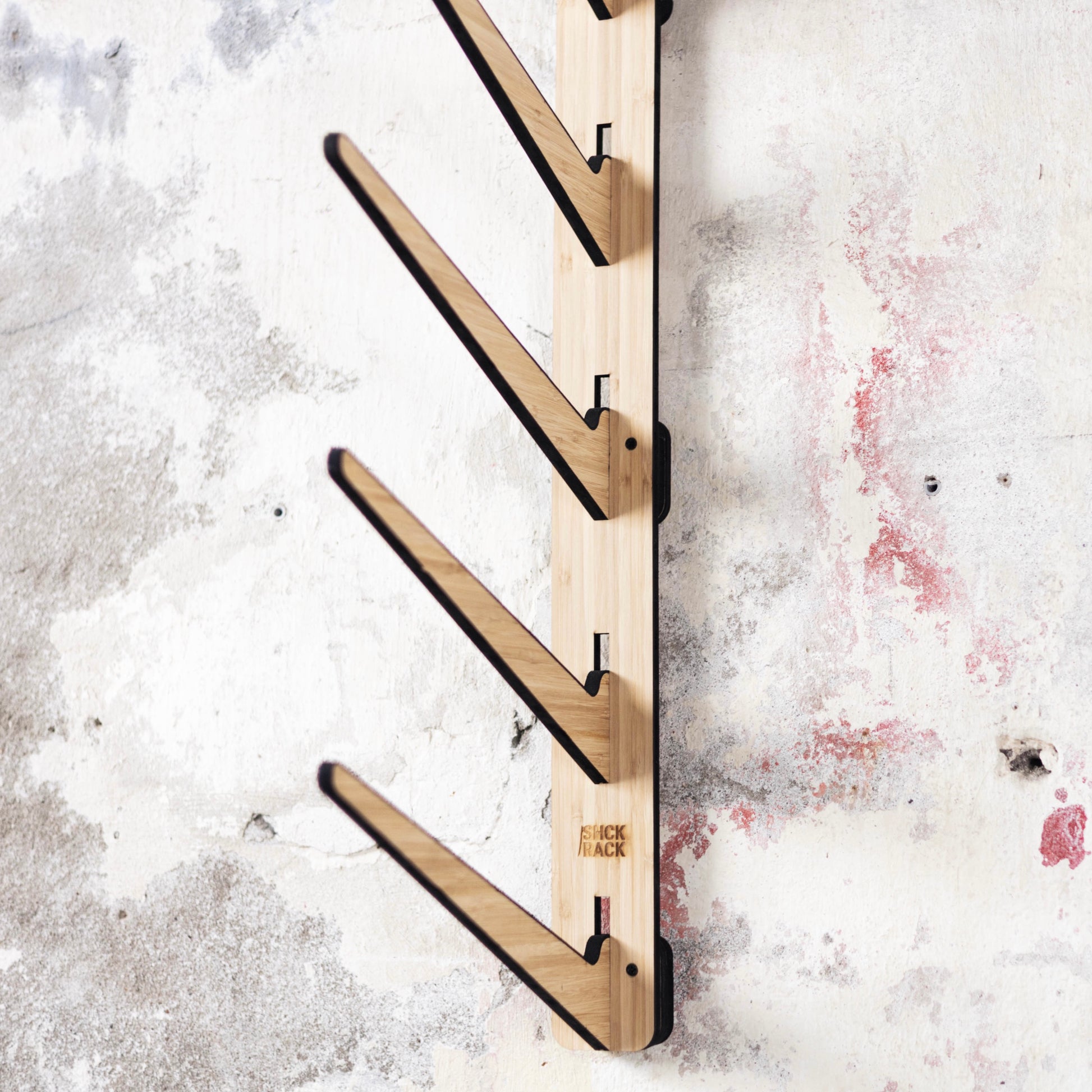 SHCK RACK The Stacker horizontal multi 5 surfboard rack close-up